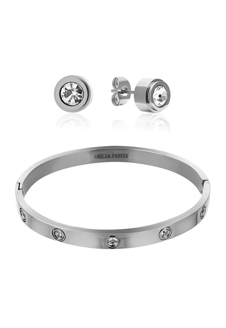 Set bijuterii elegante, Argintiu