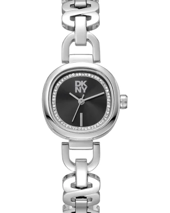 Ceas quartz cu logo pe cadran, Argintiu