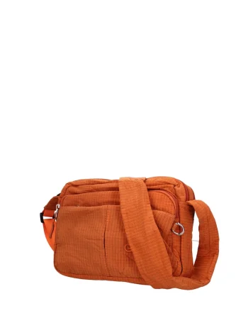 Geanta din material textil cu bareta de umar si buzunare multiple Seraphina Plus, Portocaliu