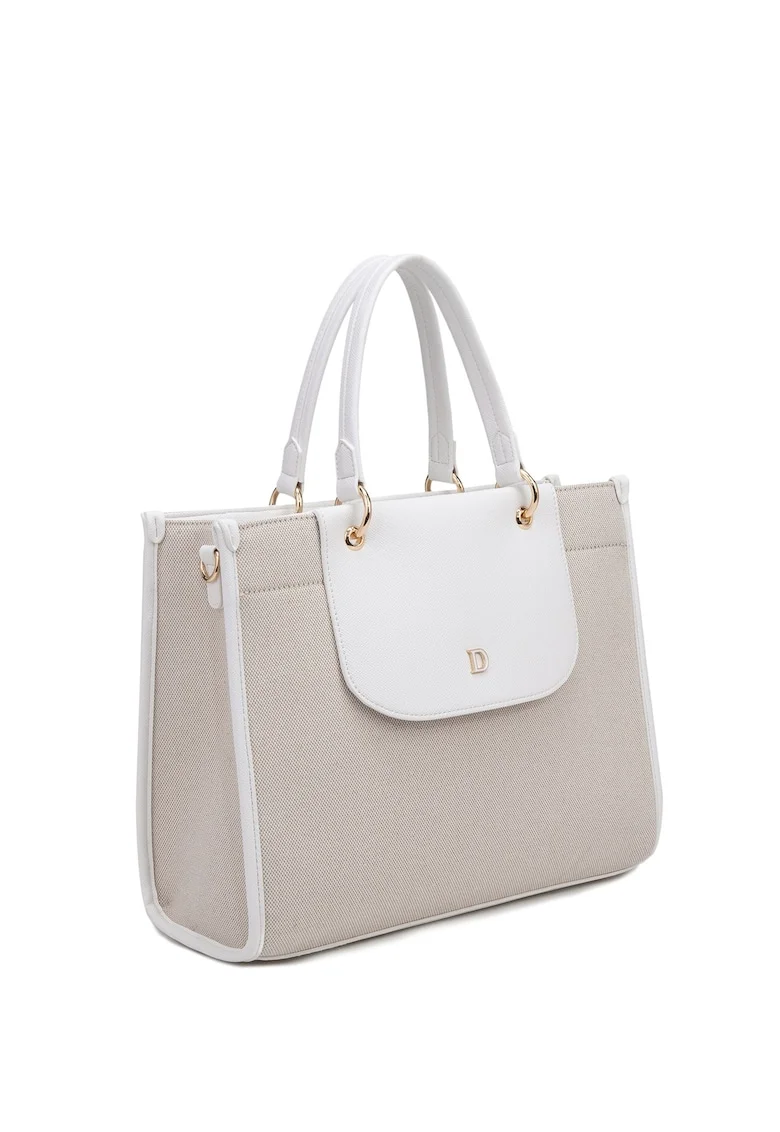 Geanta shopper Amara Nova, Alb