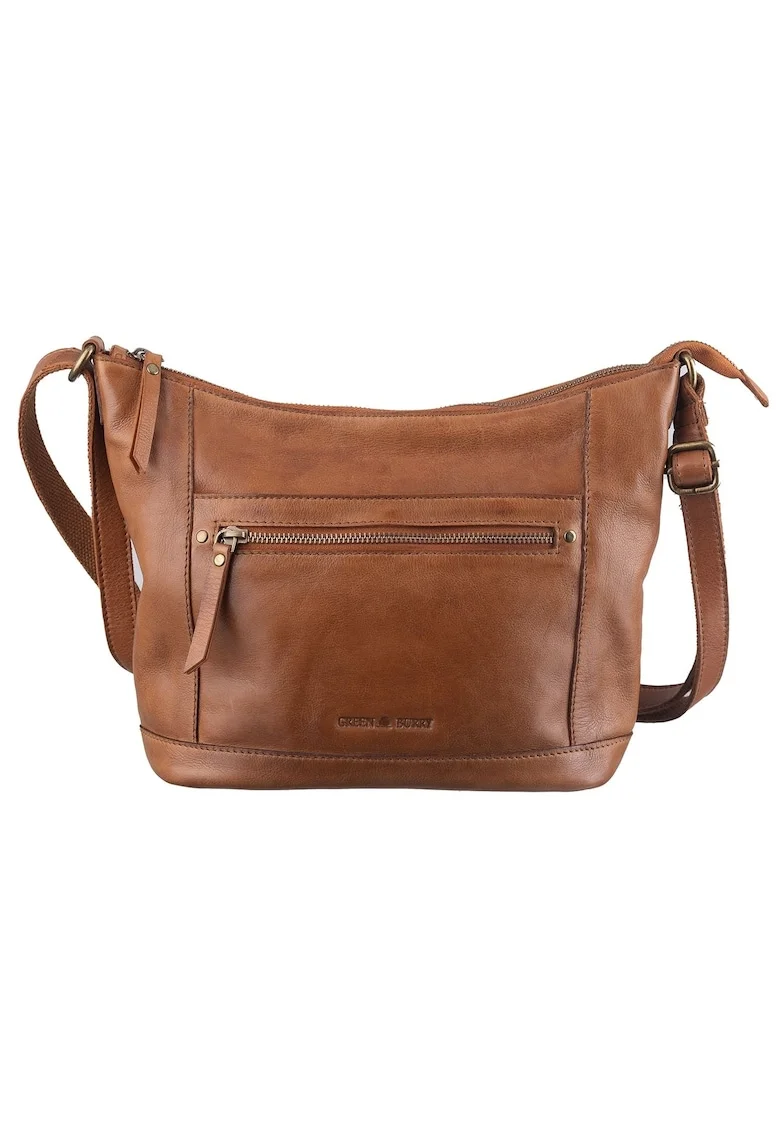 Geanta umar piele naturala coniac 31 x 22 cm, Colombiana,