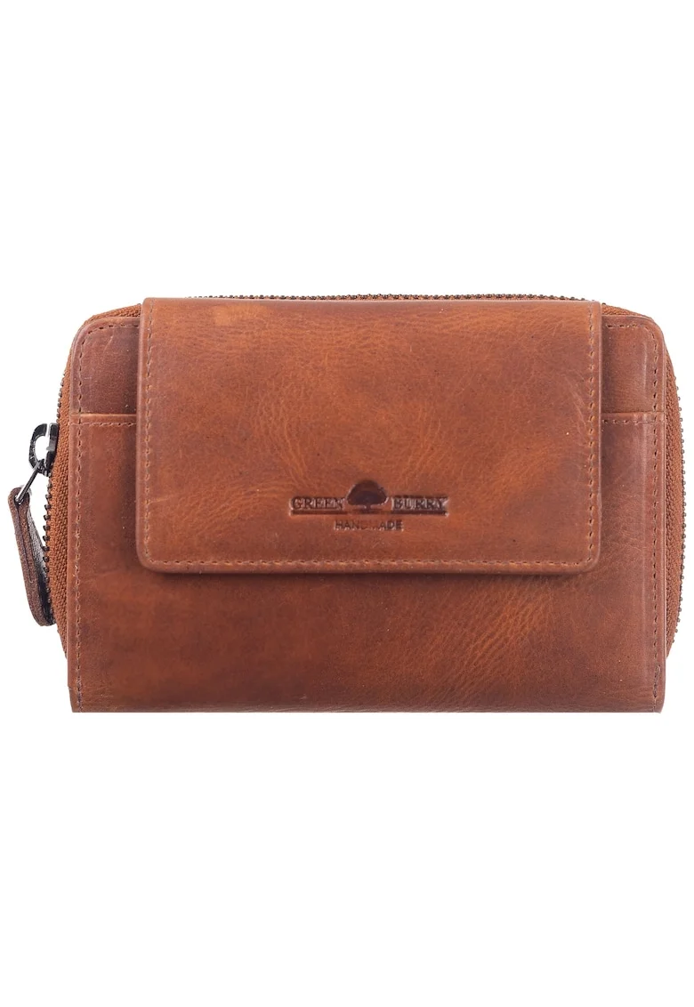 Portofel dama piele naturala 14.5 x 10 x 3.5 cm, Newport,, Coniac
