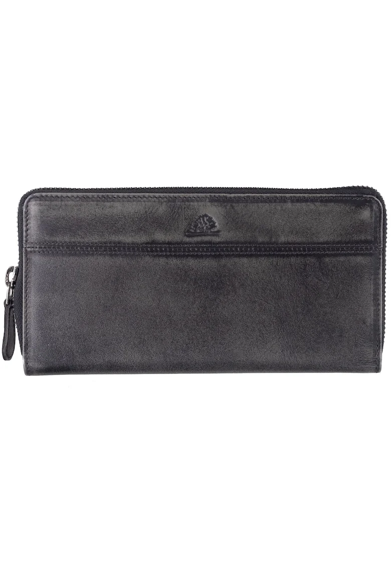 Portofel dama piele naturala 19.5 x 10.5 x 2.5 cm, Destressed,, Gri
