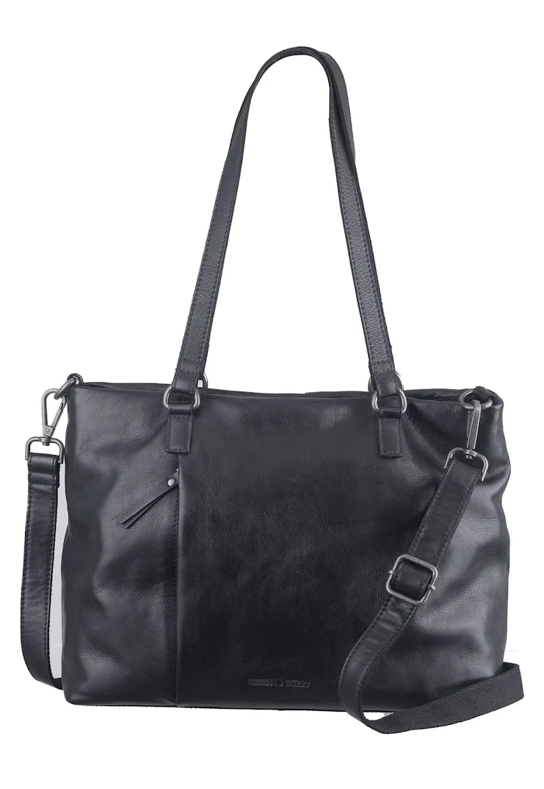 Geanta umar dama piele naturala 38 x 27, Colombiana, dwqf, Negru, 38 x 27 x 13 cm