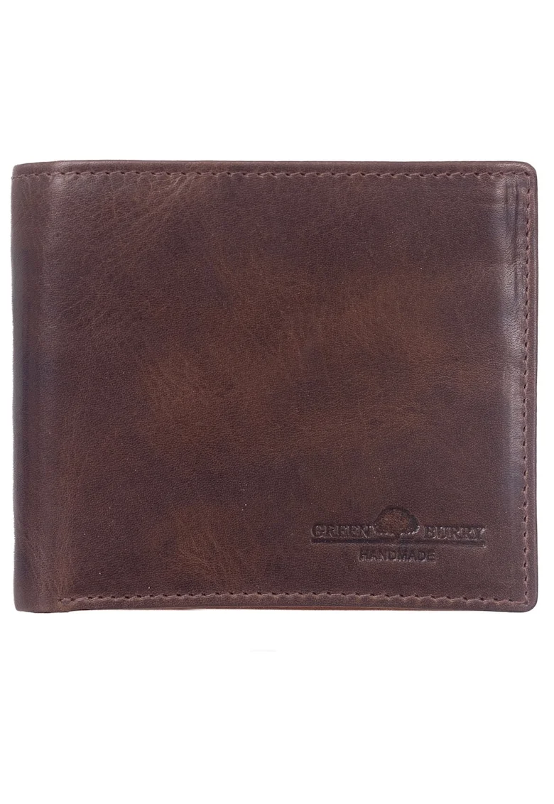 Portofel barbati piele naturala maro inchis 10.5 x 9 x 2.5 cm, Newport,