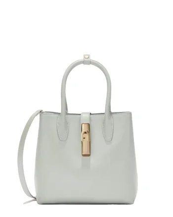 Geanta de piele cu bareta de umar Elara Chic, Verde deschis