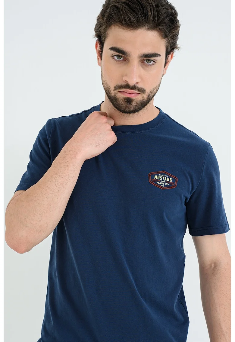 Tricou cu logo Austin, Bleumarin