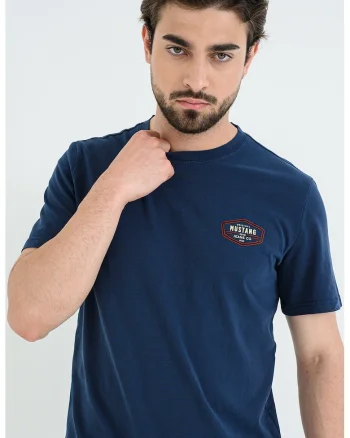 Tricou cu logo Austin, Bleumarin