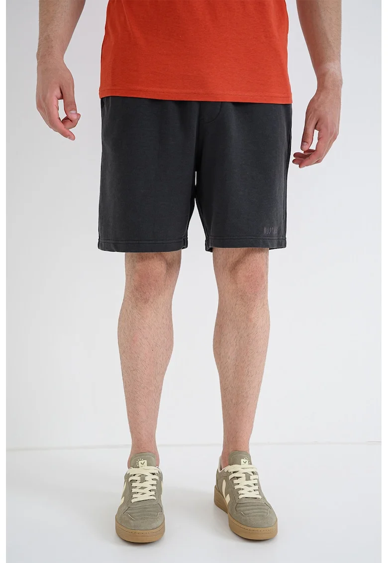 Pantaloni scurti cu snur in talie Trenton, Gri antracit