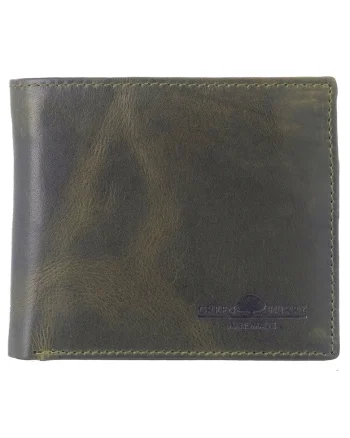 Portofel barbati piele naturala verde 10.5 x 9 x 2.5 cm, Newport,