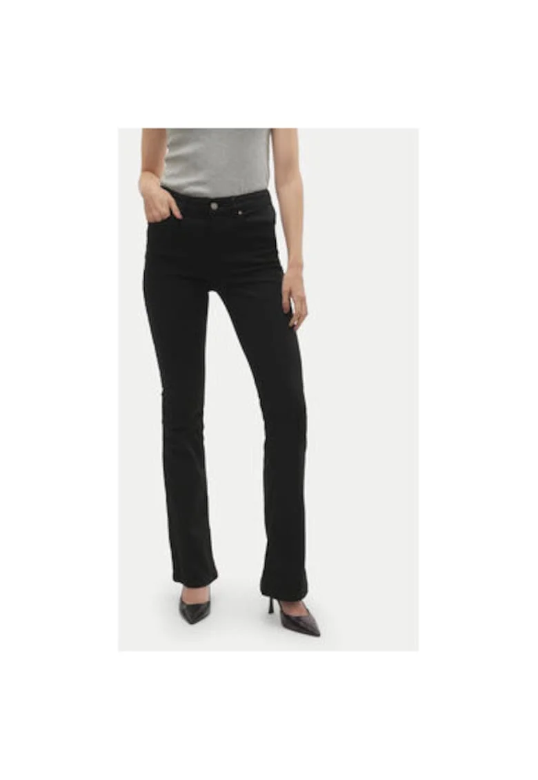 Blugi dama,  304509421, Modal/Poliester, Negru, Negru