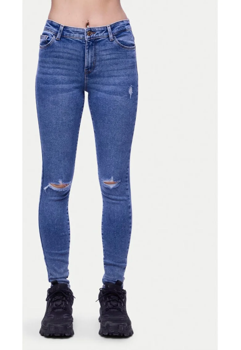 Blugi dama,  304519680, Bumbac/Poliester, XS-L30 EU, Albastru