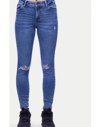Blugi dama,  304519680, Bumbac/Poliester, XS-L30 EU, Albastru