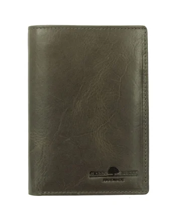Portofel barbati piele naturala 9 x 12.5 x 2 cm, Newport,, Verde