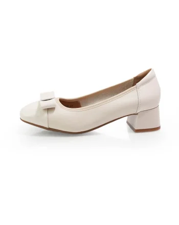 Pantofi  Comfort 5002 din piele naturala, Bej