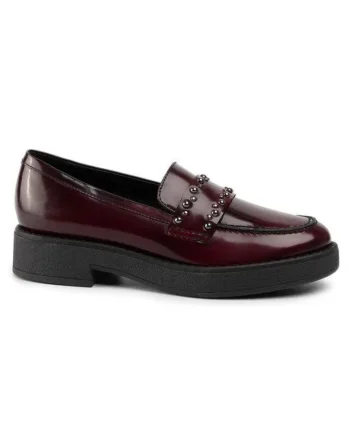 Pantofi loafer din piele cu logo, Maro