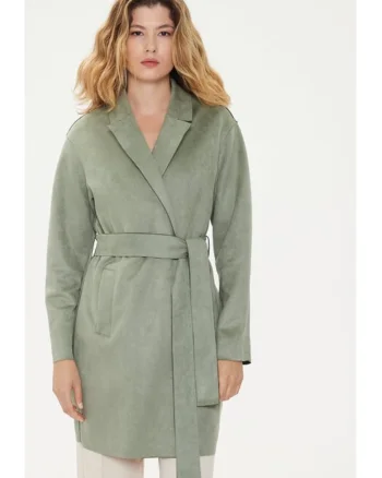 Palton dama,  93274, Poliester, Verde
