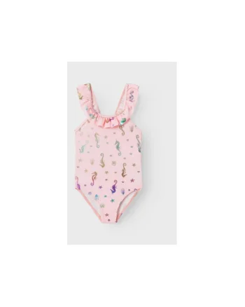 Costum de baie copii,  523107, Roz, Poliamida,