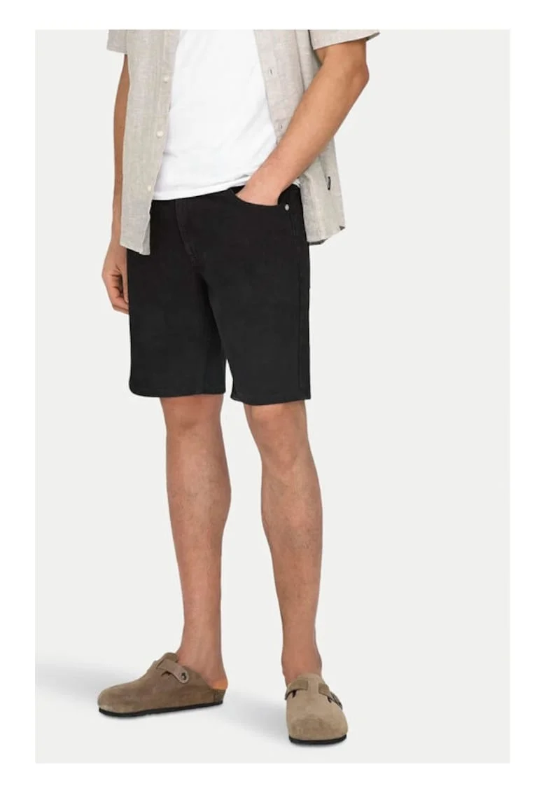 Pantaloni barbati,  60877, Bumbac, Negru