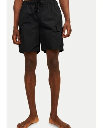 Short de baie barbati,  7463, Nylon, Negru