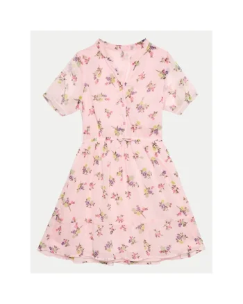Rochie fete,  522254, Roz, Poliester, Roz