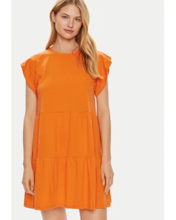 Rochie dama,  9037, Bumbac, Portocaliu