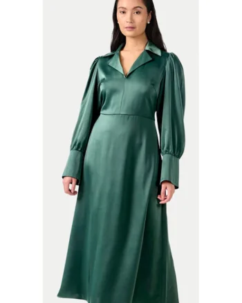 Rochie dama,  304518348, Poliester reciclat/Poliester, Verde, Verde