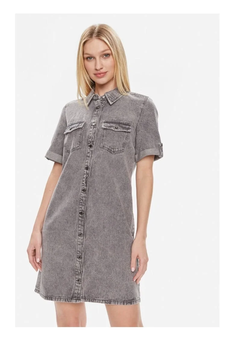 Rochie,  86199, Bumbac, Gri