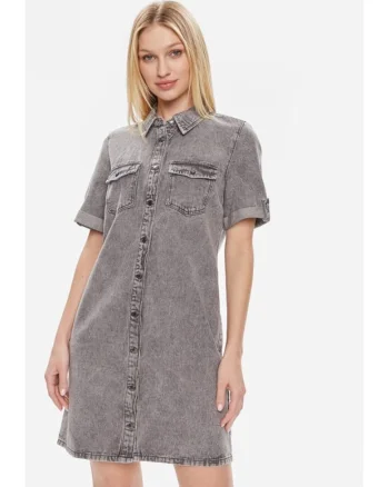Rochie,  86199, Bumbac, Gri