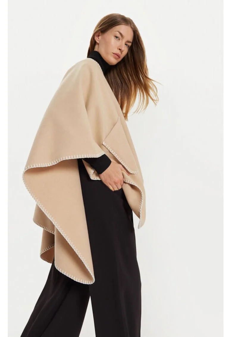 Poncho dama,  304763328, Poliester reciclat, One Size INTL, Bej