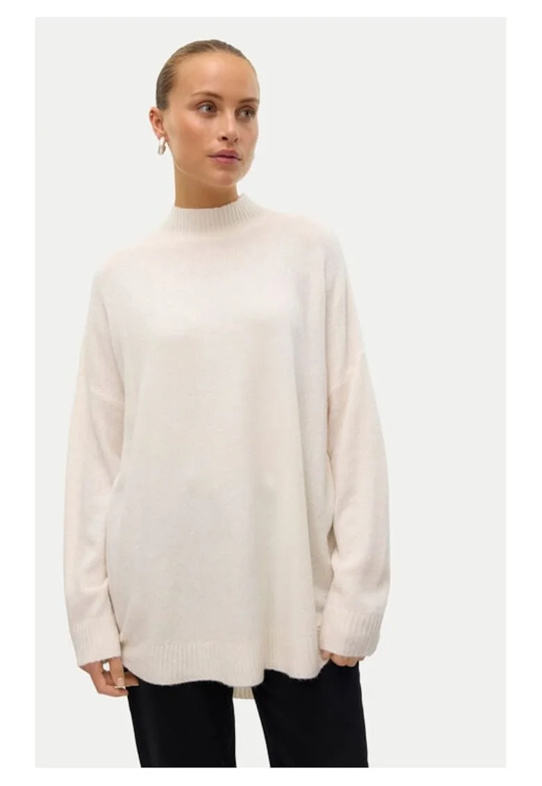 Pulover Plaza 10290784 Bej Loose Fit, Poliester