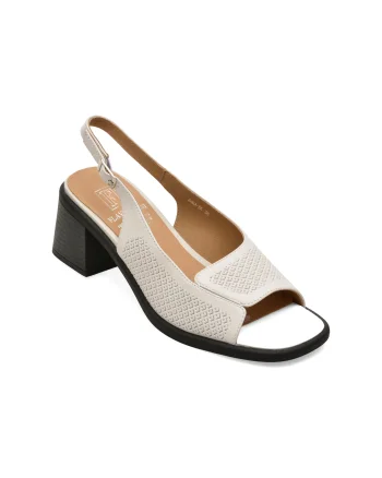 Sandale FLAVIA PASSINI albe, JH62, din piele naturala