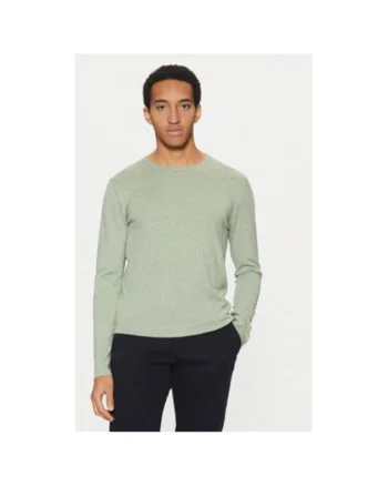 Pulover barbati,  304704536, Tencel/Bumbac organic, Verde, Verde