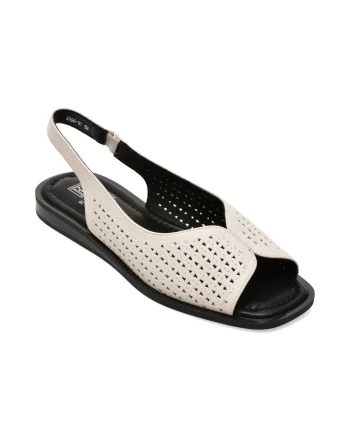 Sandale FLAVIA PASSINI albe, JH66, din piele naturala