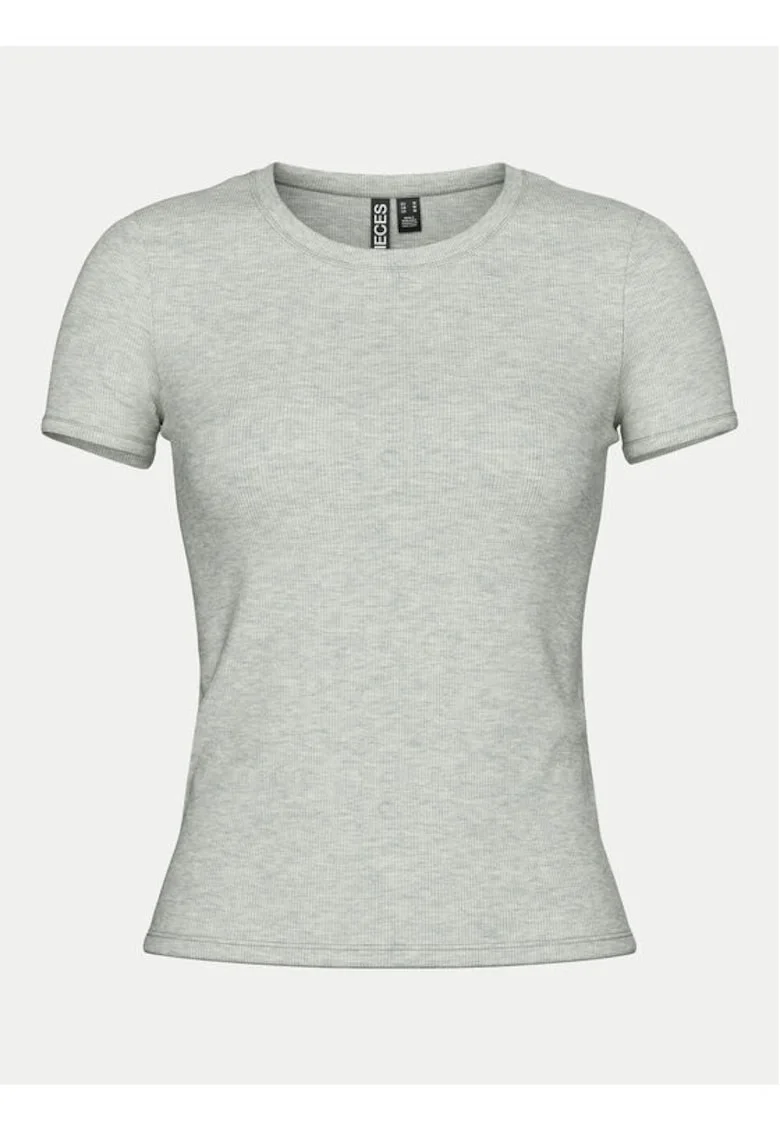 Tricou dama,  304915505, Bumbac organic, Gri, Gri