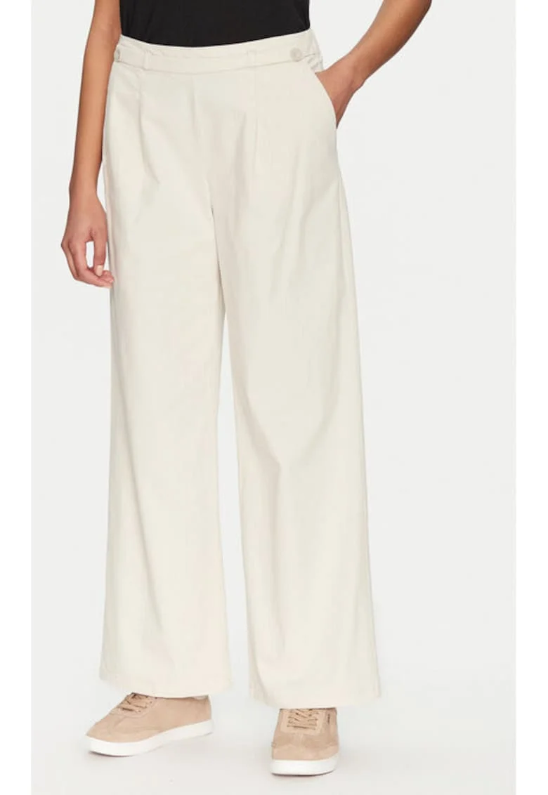 Pantaloni dama,  304784682, Bumbac, Bej