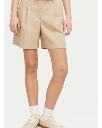Pantaloni scurti dama,  304703355, Poliester, Bej, Bej