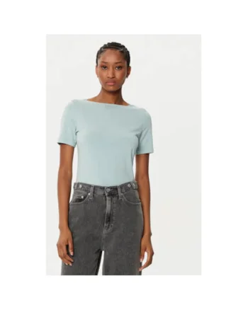 Tricou dama,  304785719, Modal/Bumbac/Elastan, Verde, Verde