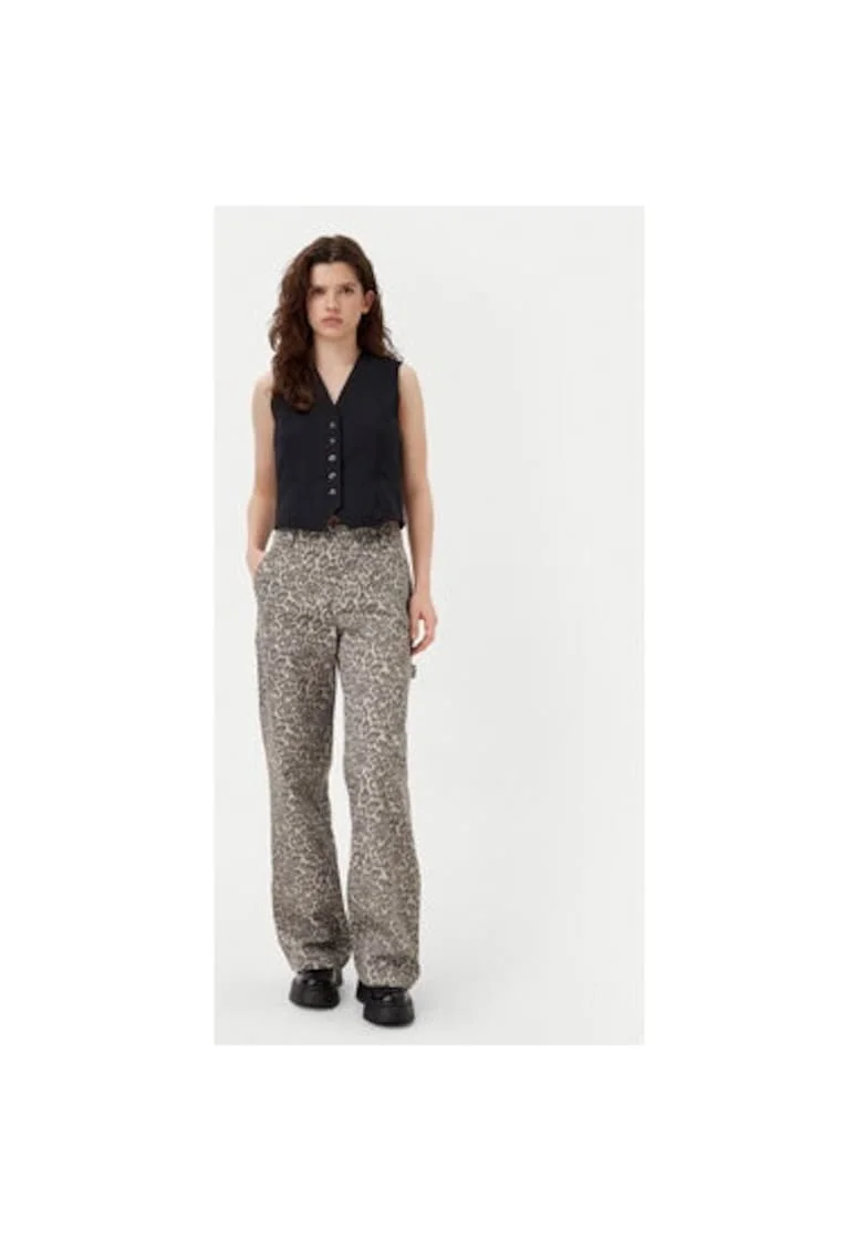 Pantaloni dama,  304807893, Poliester/Bumbac, Bej, Bej