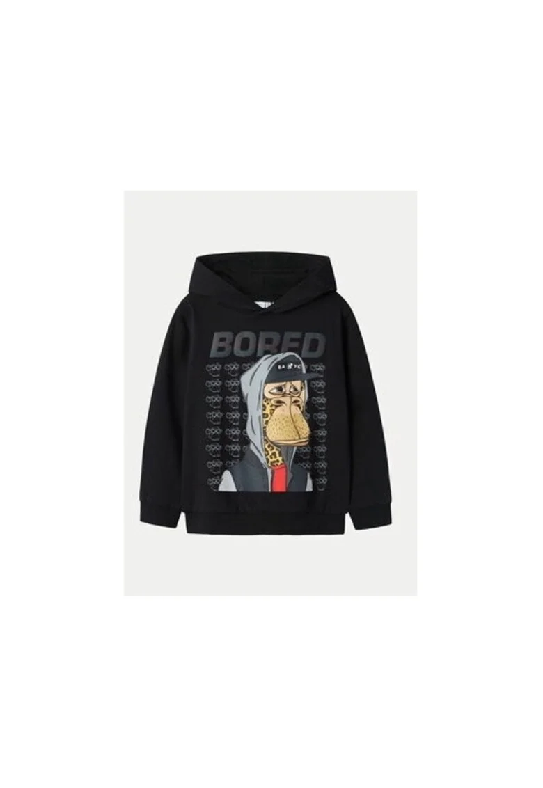 Bluza baieti,  304719264, Bumbac, Negru, Negru