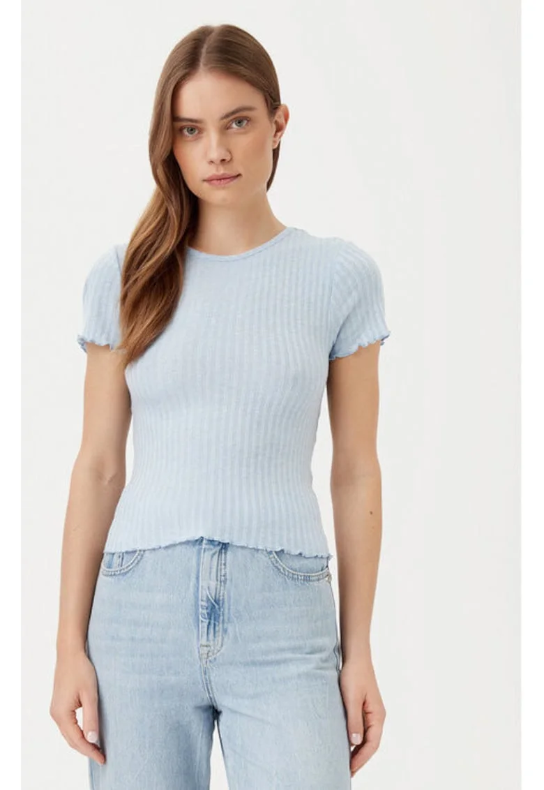 Tricou dama,  304807763, Viscoza/Poliester, Albastru, Albastru