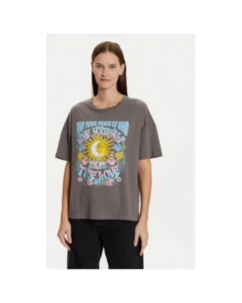 Tricou dama,  304907326, Bumbac, Gri, Gri