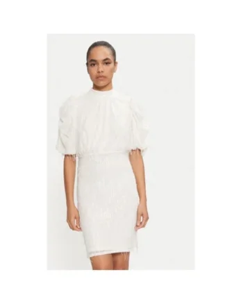 Rochie dama,  304732331, Poliester, Bej, Bej