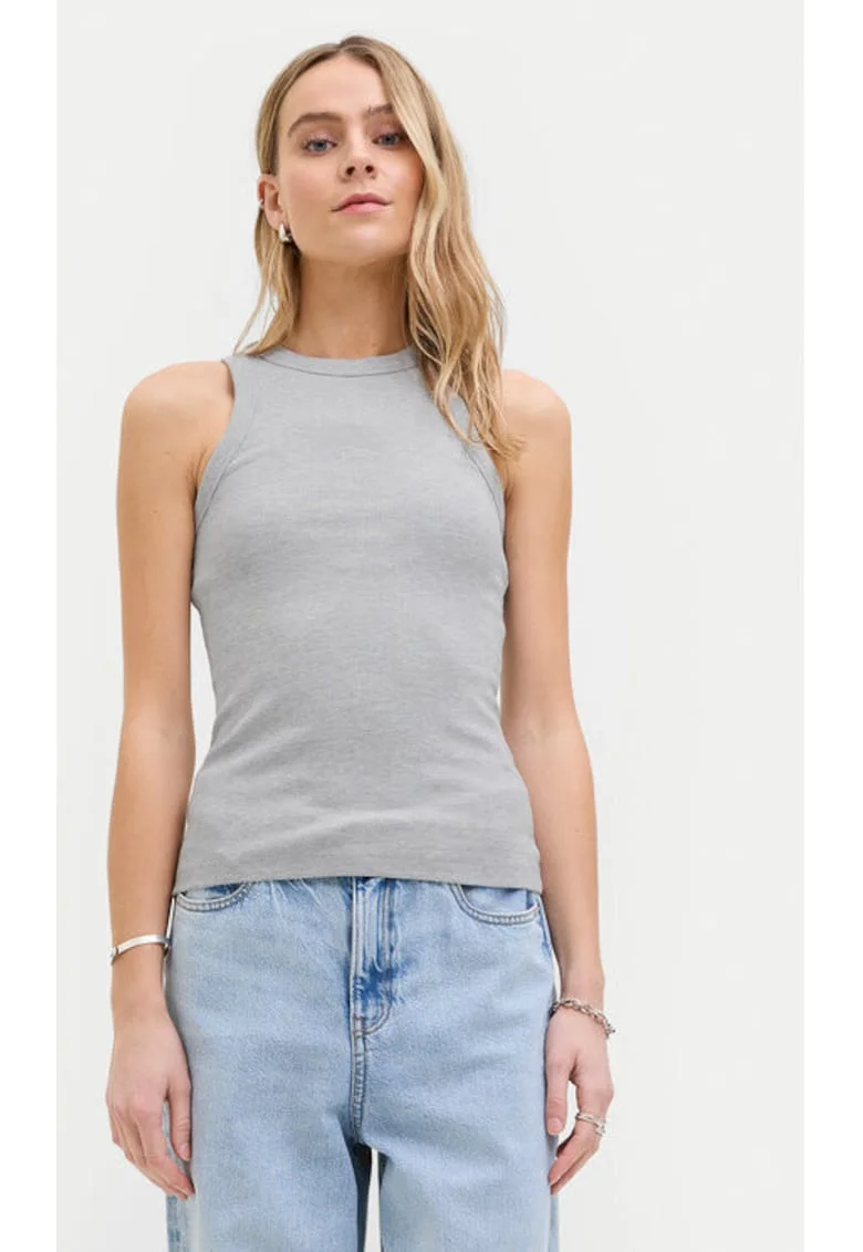 Tricou dama,  304702990, Bumbac, Gri, Gri