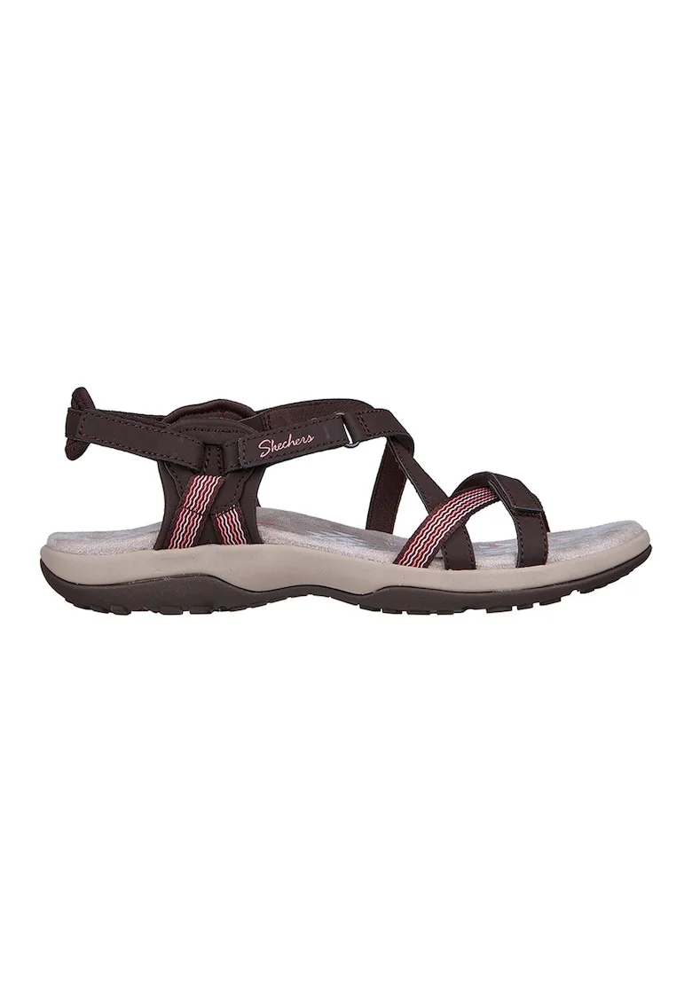 Sandale cu velcro Raggae Slim Sun Array, Maro inchis/Roz