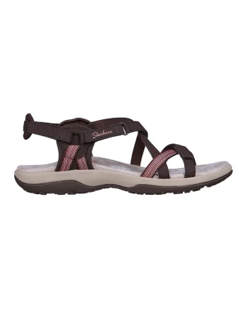 Sandale cu velcro Raggae Slim Sun Array, Maro inchis/Roz