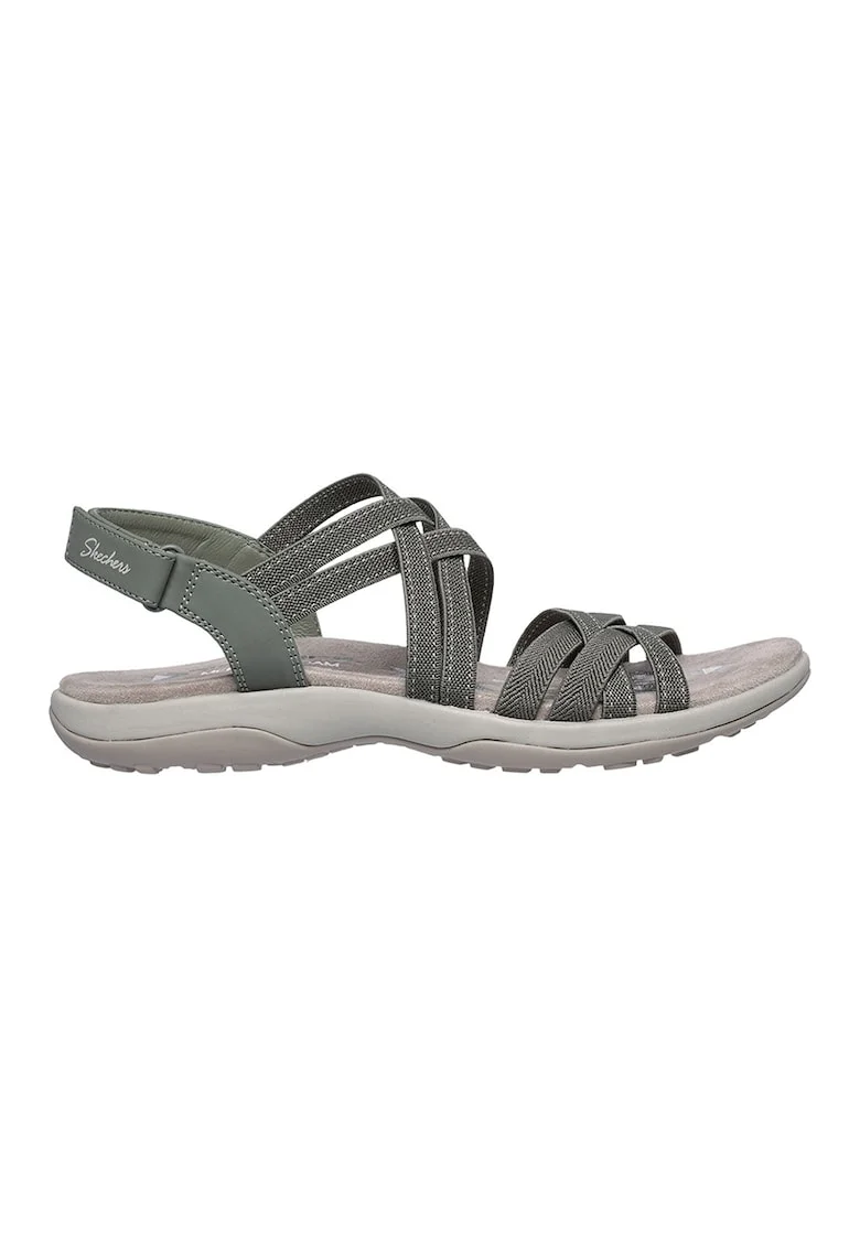 Sandale din material textil cu barete mutliple si velcro Raggae Slim-Summer Gateaway, Kaki