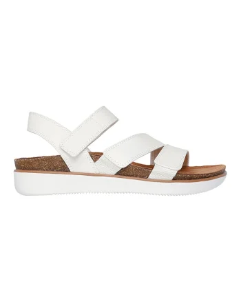 Sandale flatform cu velcro, Alb