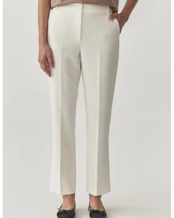 Pantaloni conici eleganti, Alb fildes