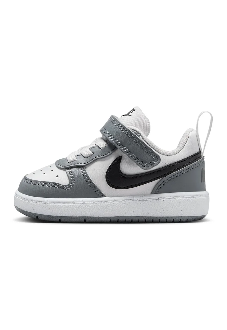 Pantofi sport Court Borough cu inchidere velcro, Alb/Gri